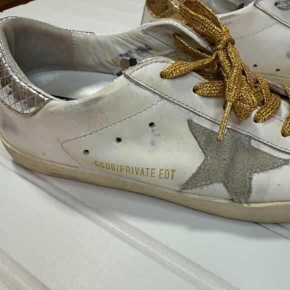 Golden Goose Limited Edition Superstar 'Silver Gold Mismatch' Size 40 / 10 - Picture 3 of 10
